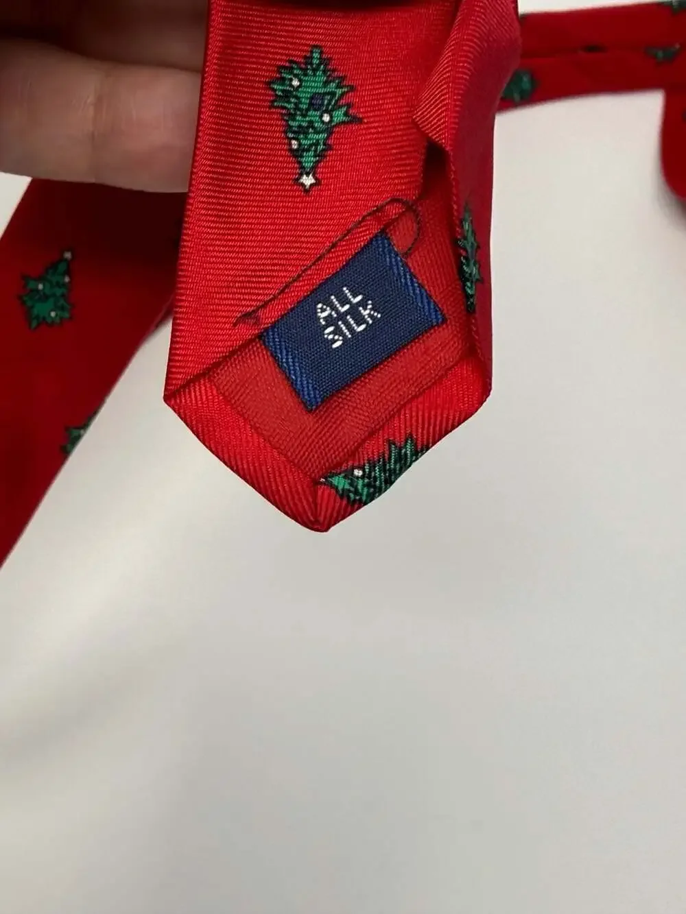 Brooks Brothers Boys' Department Christmas Tree Pattern Silk Necktie